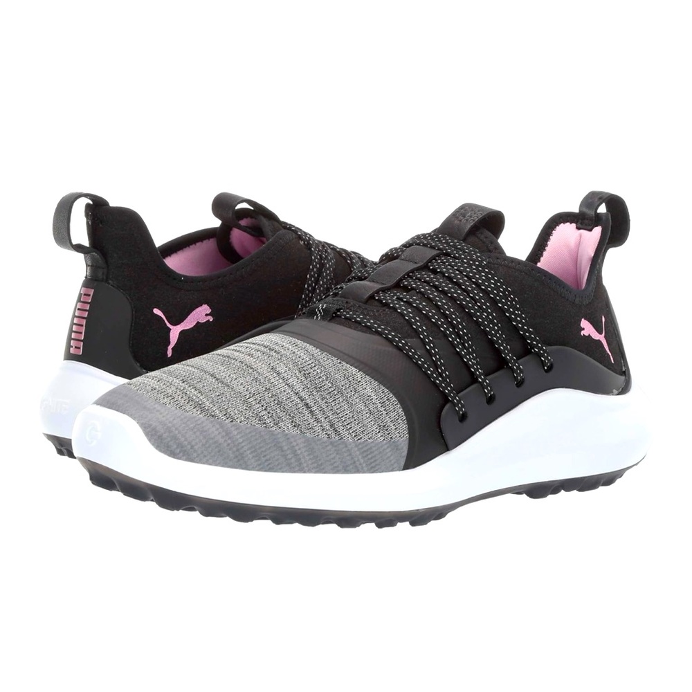 Puma Ignite NXT Solelace Black and Metallic Pink Shoes